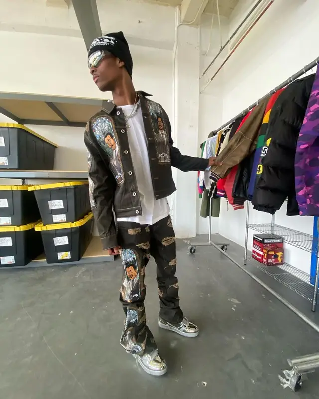 Yvngxchris outfit in Barriers, Louis Vuitton, and Who Decides War, 2022