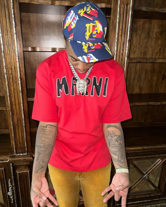 Lil Gotit outfit in Marni and Palm Angels, 2022