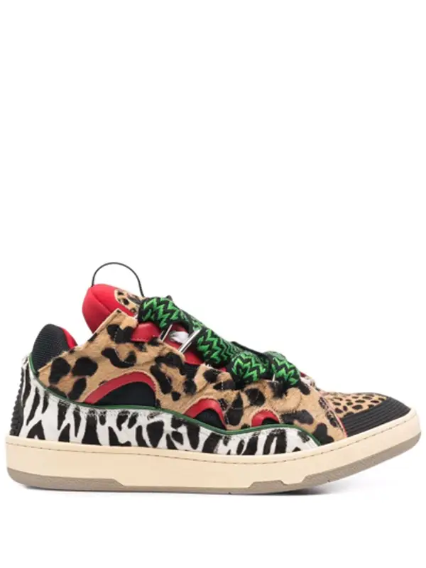 Lanvin Animal-Print Curb Skater Sneaker $1150