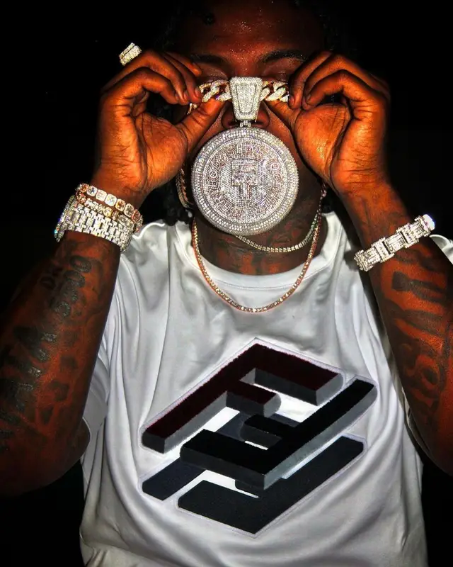 EST Gee outfit in Fendi, 2022