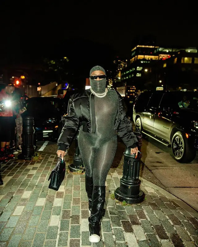 Saucy Santana outfit in Chanel and Rick Owens, 2022