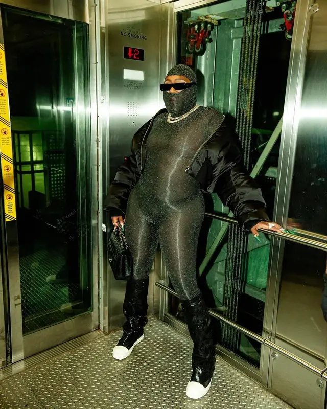 Saucy Santana outfit in Chanel and Rick Owens, 2022