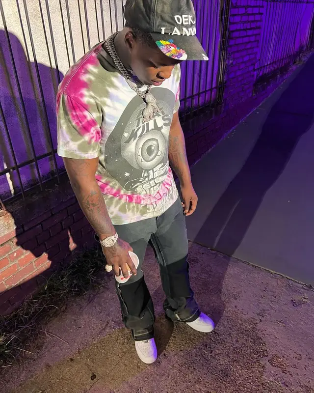 Lil Zay Osama outfit in Nike, Lanvin, and Gallery Dept., 2022
