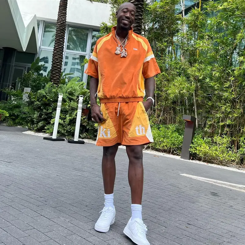 Freddie Gibbs outfit in Kith and Nike, 2022