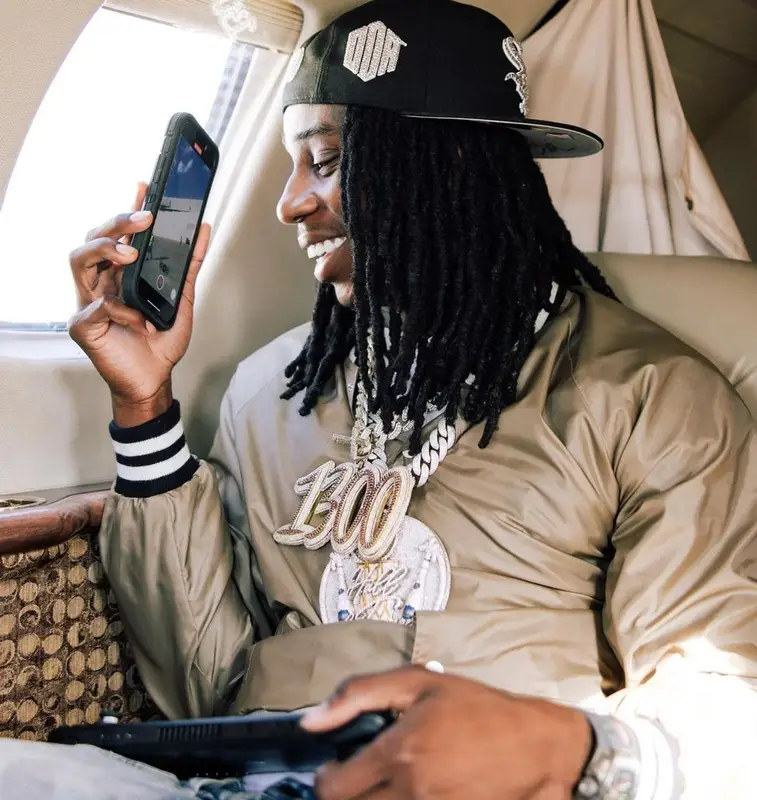 Polo G outfit in Celine, Ksubi, and Nike, 2022