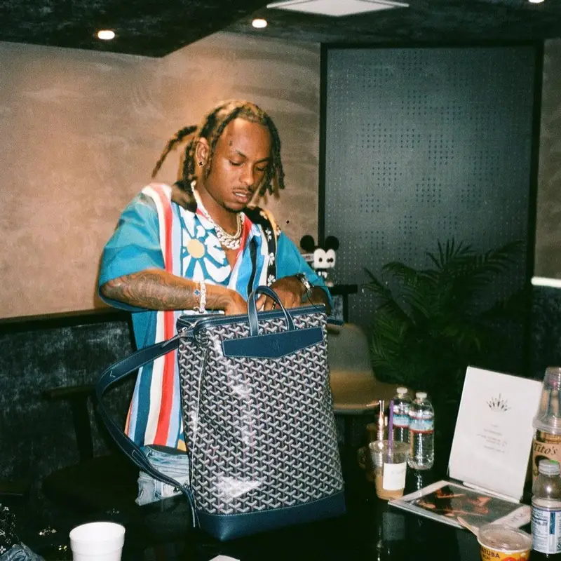 Rich The Kid outfit in Marni, Ksubi, and Van Cleef & Arpels, 2022