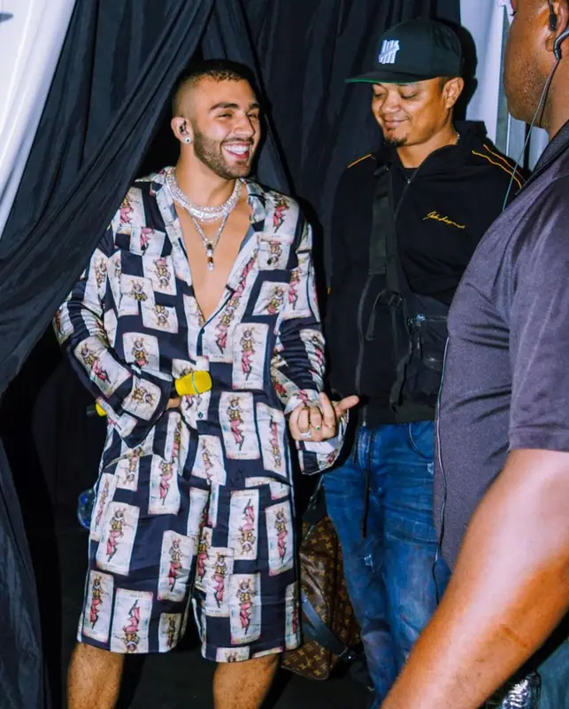 Manuel Turizo outfit in Laneus and Rick Owens, 2022