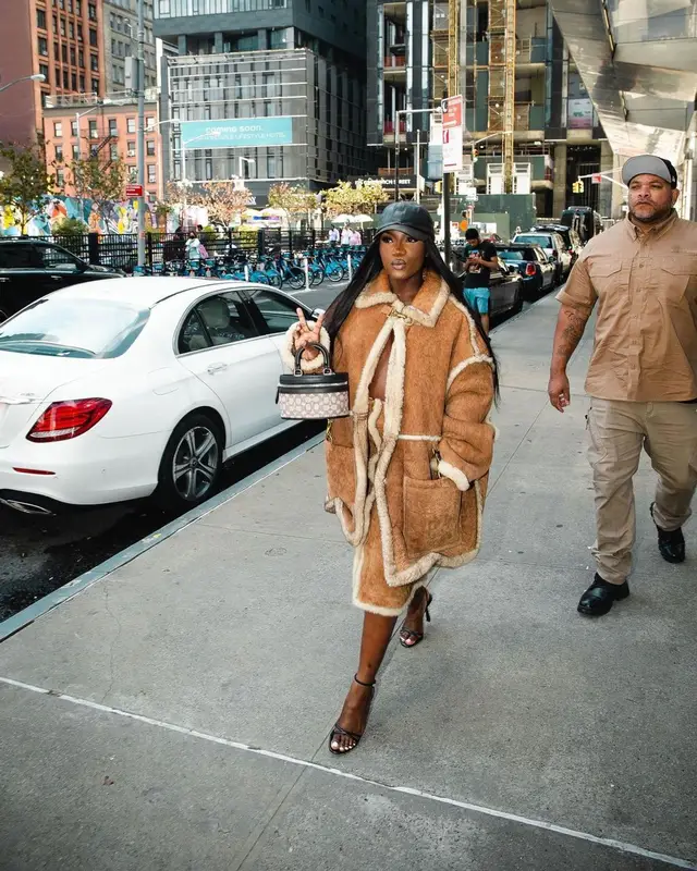 Doechii outfit in Coach and Alexander Wang, 2022