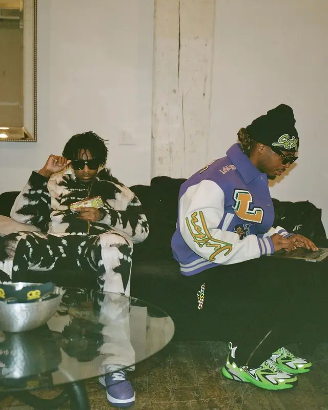 21 Savage outfit in Nike, Louis Vuitton, and Off-White, 2022