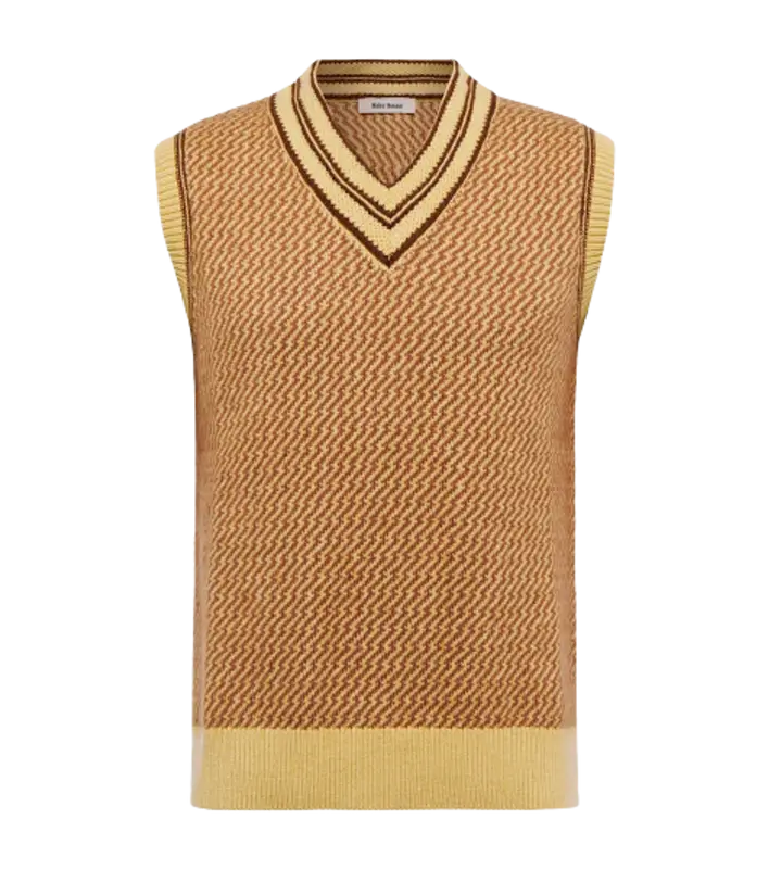 Wales Bonner Clarinet V-Neck Cashmere-blend Sweater Vest $785