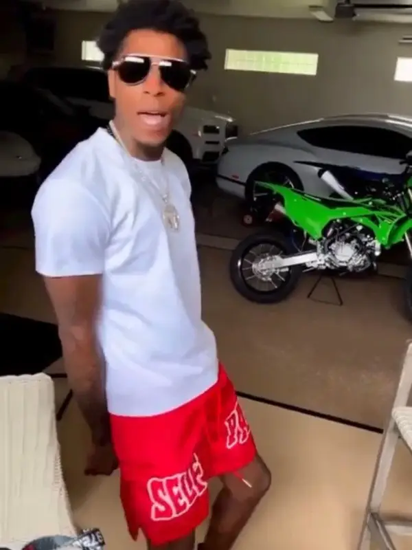 NBA YoungBoy outfit in Selfpaid, 2022