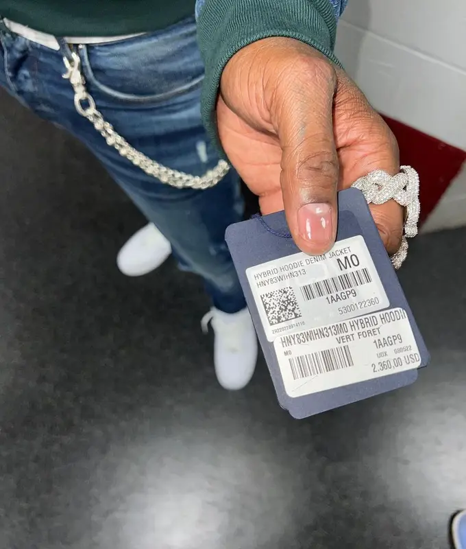 Moneybagg Yo outfit in Louis Vuitton, Amiri, and Nike, 2022