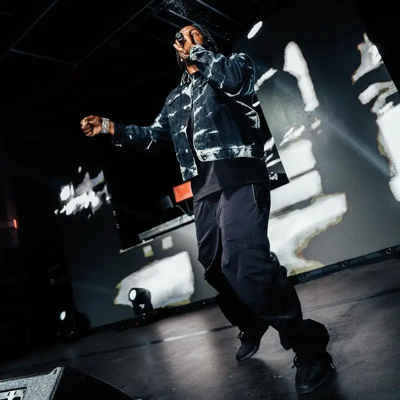 Pusha T outfit in Dries Van Noten, Bottega Veneta, and Adidas, 2022