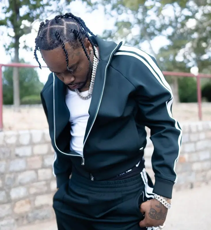 Fivio Foreign outfit in Bottega Veneta and Rick Owens, 2022