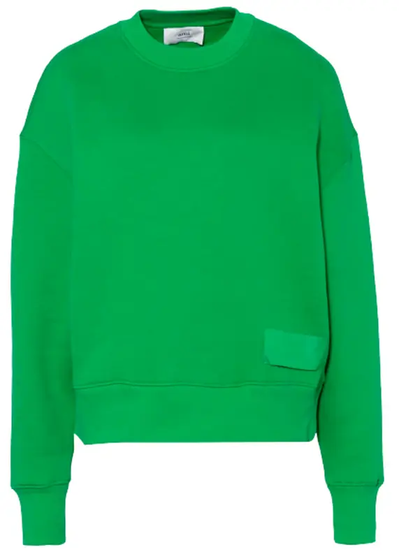 Ami Alexandre Mattiussi Oversized Green Cotton-Blend Sweatshirt $380