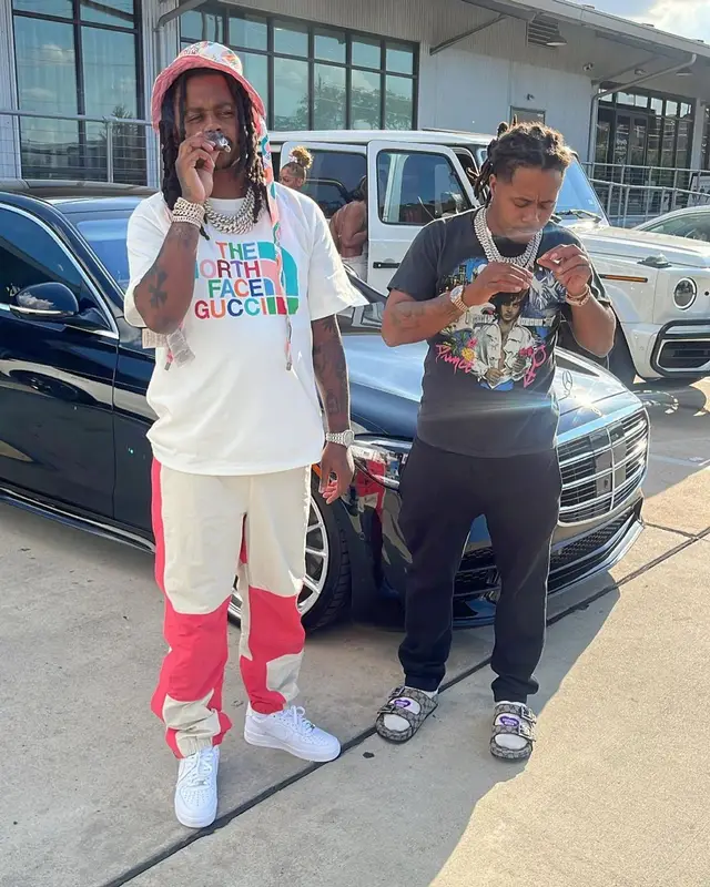 Babyface Ray outfit in Nike, Gucci, and The North Face, 2022