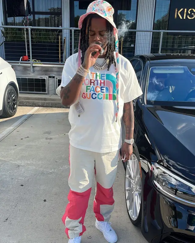 Babyface Ray outfit in Nike, Gucci, and The North Face, 2022