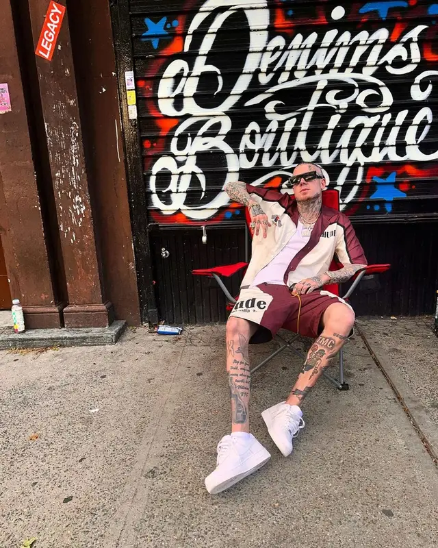 Millyz outfit in Rhude and Nike, 2022