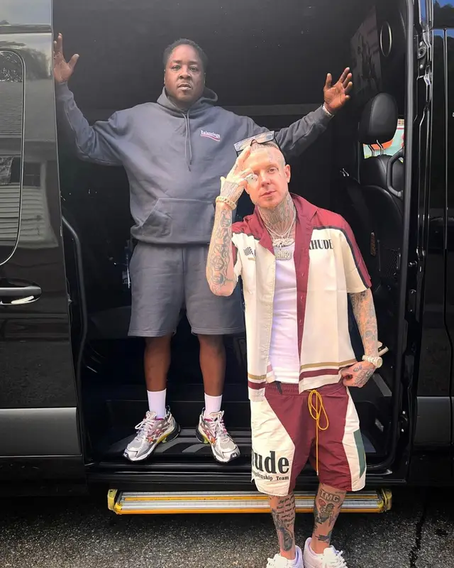 Millyz outfit in Rhude and Nike, 2022