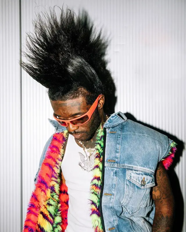 Lil Uzi Vert outfit in Balenciaga, Vlone, and Prada, 2022