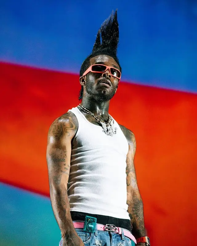 Lil Uzi Vert outfit in Balenciaga, Vlone, and Prada, 2022