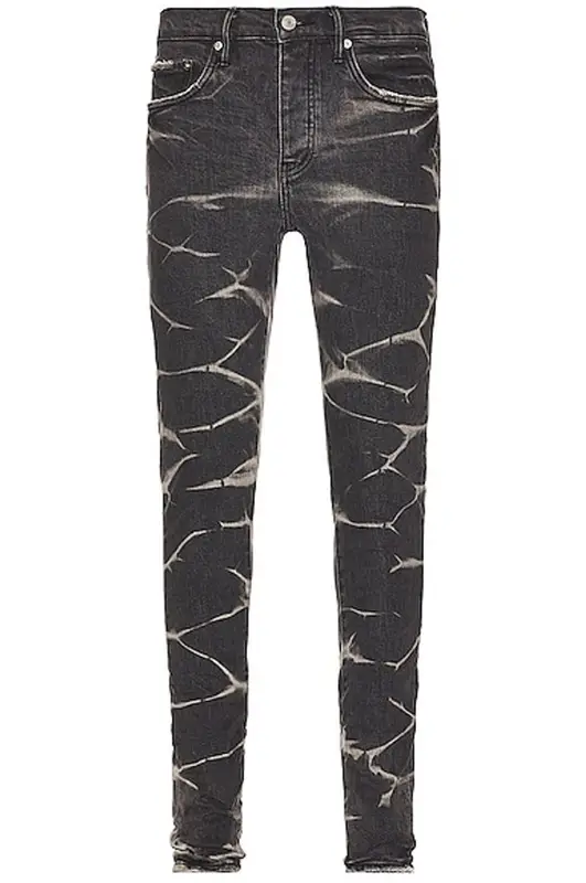Purple Brand Tiedye Stripe Pant In Black $275