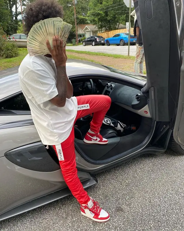 Anti Da Menace outfit in Purple Brand and Nike, 2022