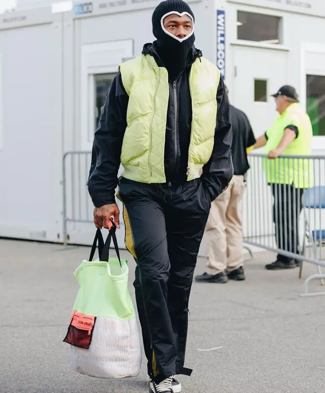 Stefon Diggs outfit in Bottega Veneta, Rick Owens, and Burberry, 2022