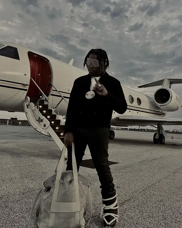 Don Toliver outfit in Rick Owens, 2022