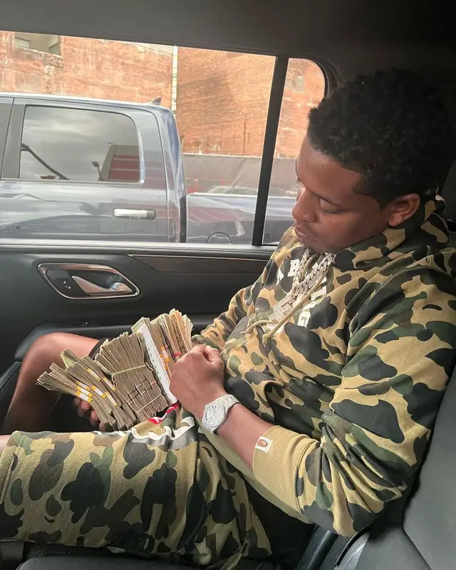 Baby Money outfit in Bape, 2022