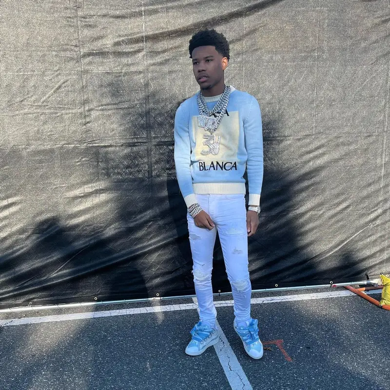 Nardo Wick outfit in Casablanca, Amiri, and Lanvin, 2022
