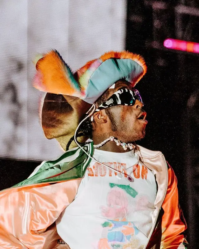 Lil Uzi Vert outfit in Human Made, Balenciaga, and Marni, 2022