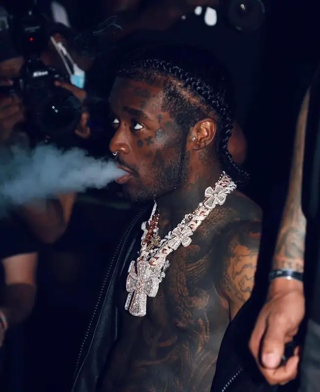 Lil Uzi Vert outfit in Bottega Veneta and Balenciaga, 2022