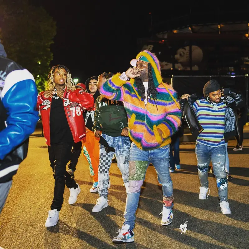 Chief Keef outfit in Marni, Amiri, and New Era, 2022