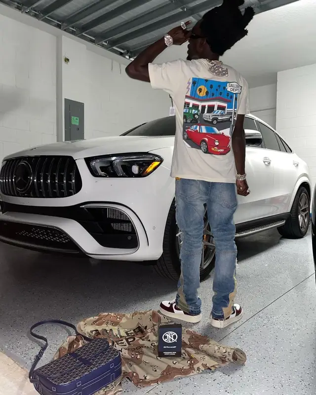 Bobby Fishscale outfit in Gallery Dept., Balenciaga, and Gucci, 2022
