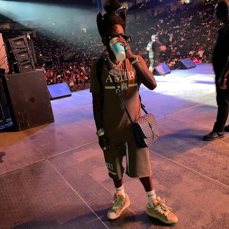 Bobby Fishscale outfit in Amiri, Lanvin, and Goyard, 2022