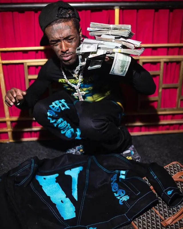 Lil Uzi Vert outfit in Vlone, Raf Simons, and Reebok, 2022