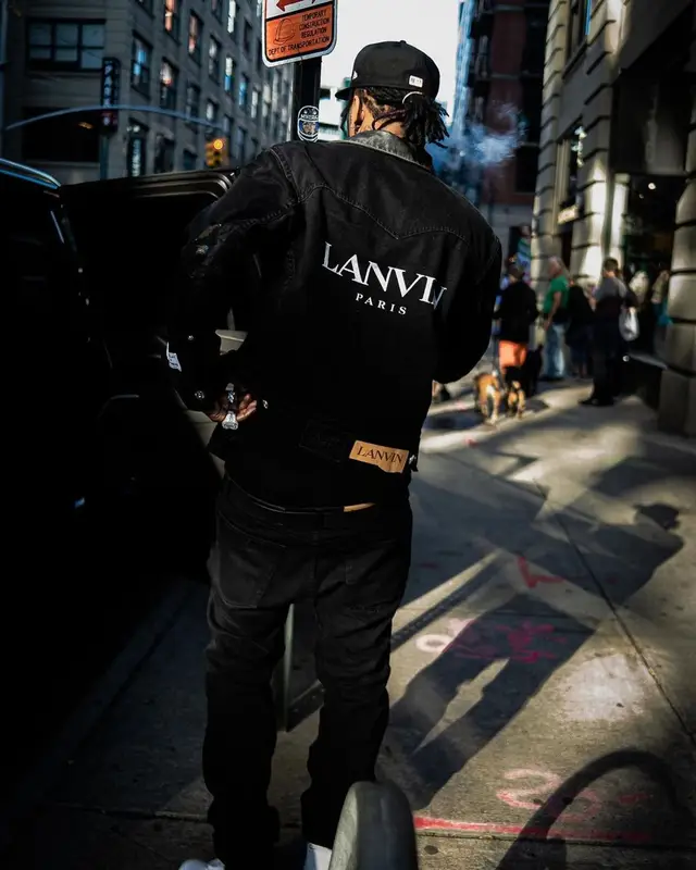 Moneybagg Yo outfit in Lanvin, Nike, and Gallery Dept., 2022