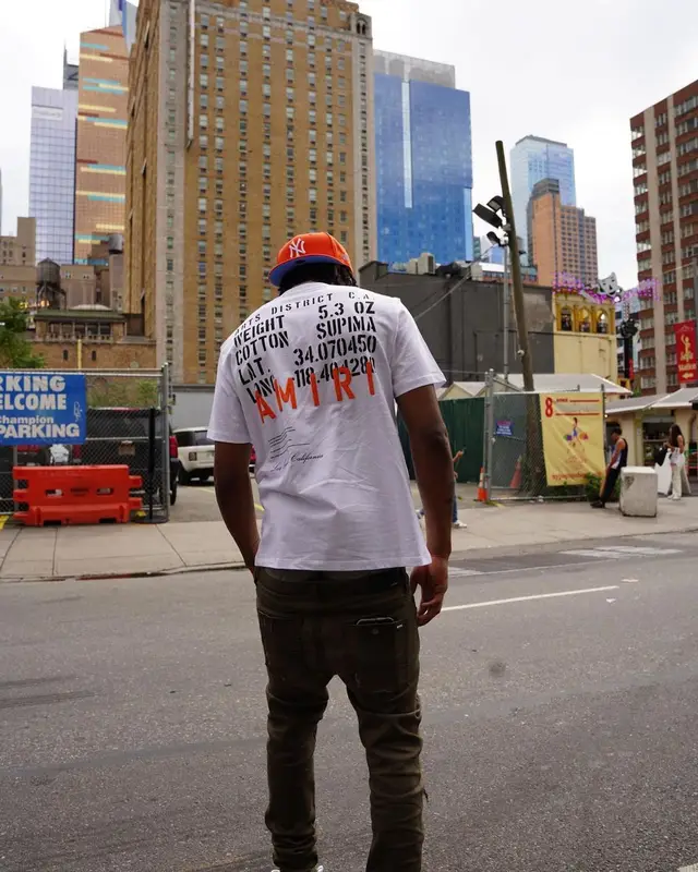 Eli Fross outfit in Amiri, Nike, and New Era, 2022