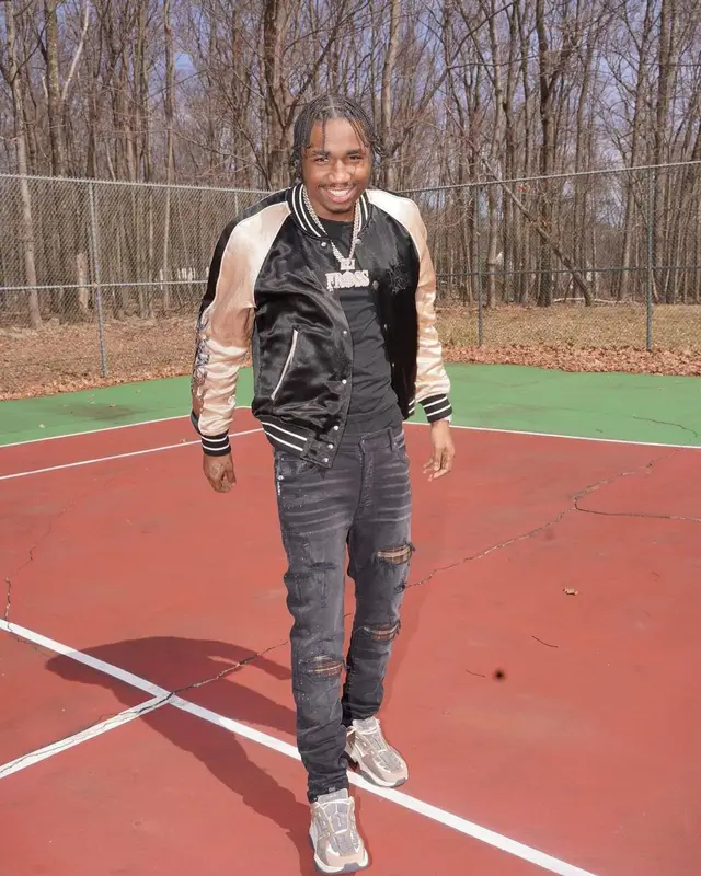 Eli Fross outfit in Amiri and New Era, 2022