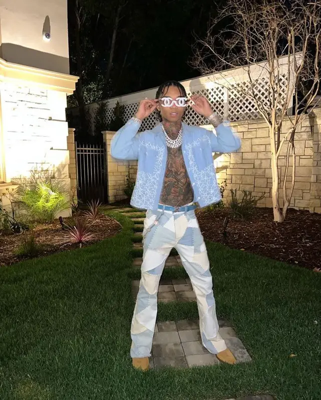 Swae Lee outfit in Amiri, Chanel, and StarChain World, 2022