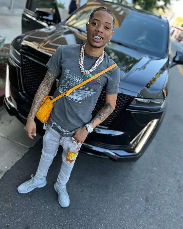 Lil Migo outfit in Gallery Dept., Louis Vuitton, and Goyard, 2022