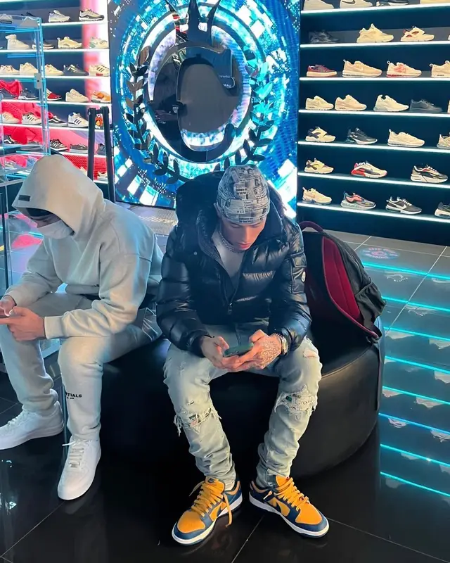 Central Cee outfit in Moncler, Gallery Dept., and Nike, 2022