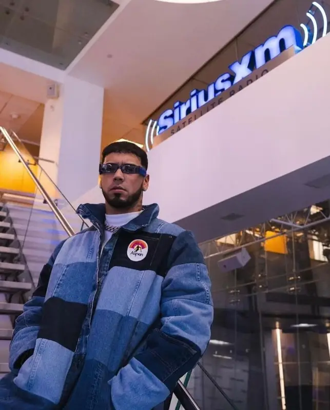 Anuel AA outfit in Denimcratic, 2022