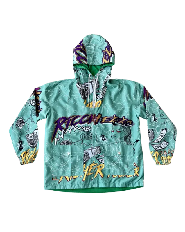 Ricchezza Forever Print Windbreaker Jacket $225