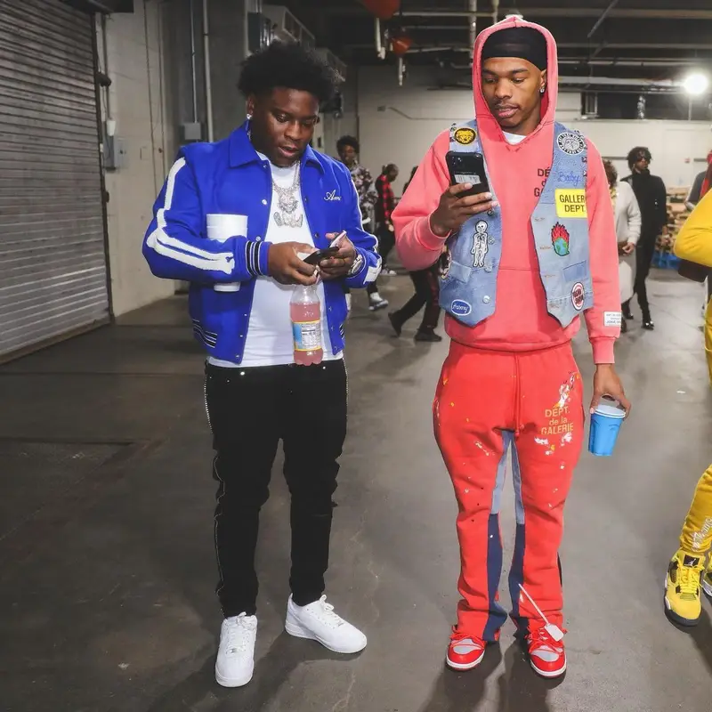 Lil Baby outfit in Gallery Dept., Nike, and Off-White, 2022