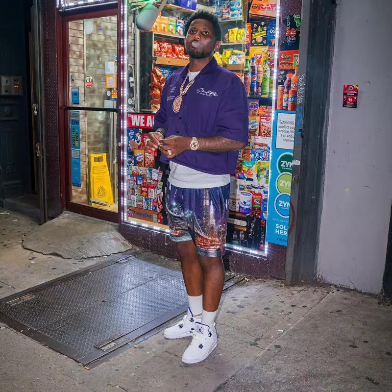 Fabolous outfit in 6Fifty, Heart Clothing, and Jordan, 2022