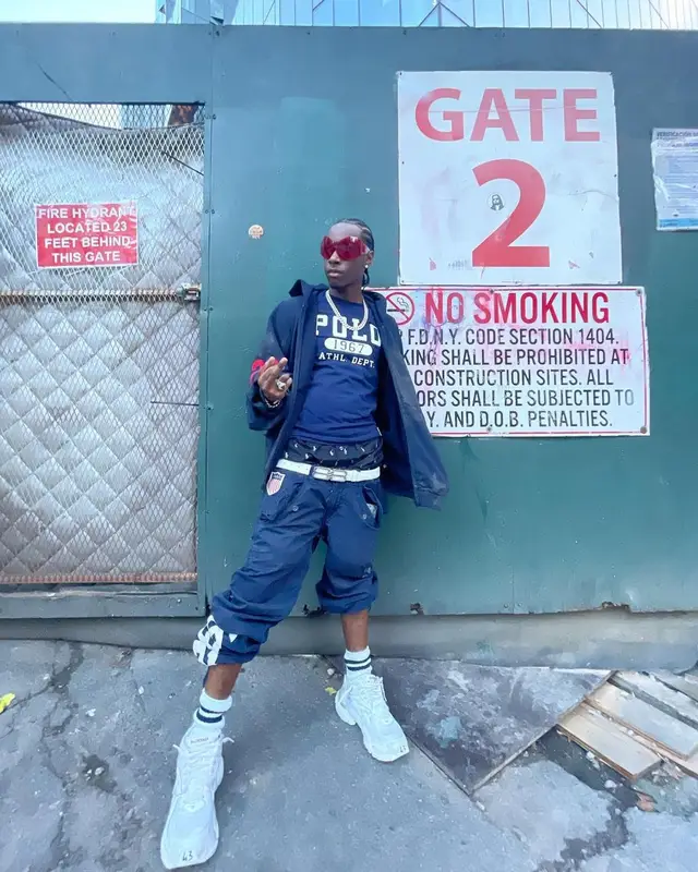 Bloody Osiris outfit in Ralph Lauren and Balenciaga, 2022