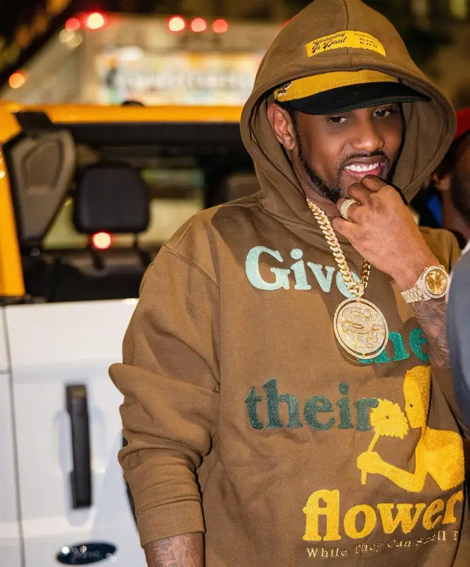 Fabolous outfit in Yesterday is Dead, Jordan, and New Era, 2022