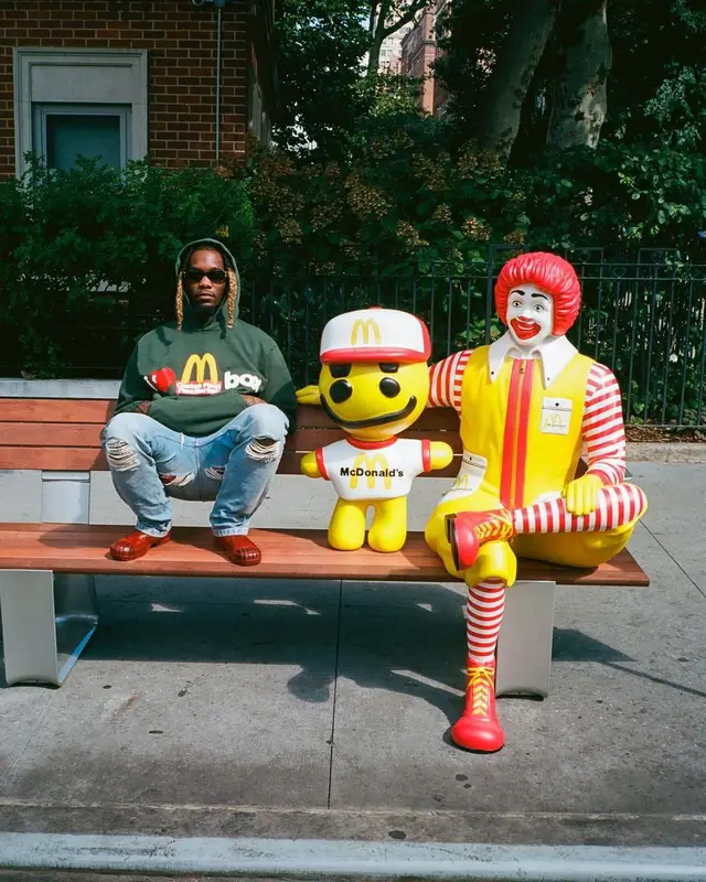 Offset outfit in Maison Margiela and Balenciaga, 2022